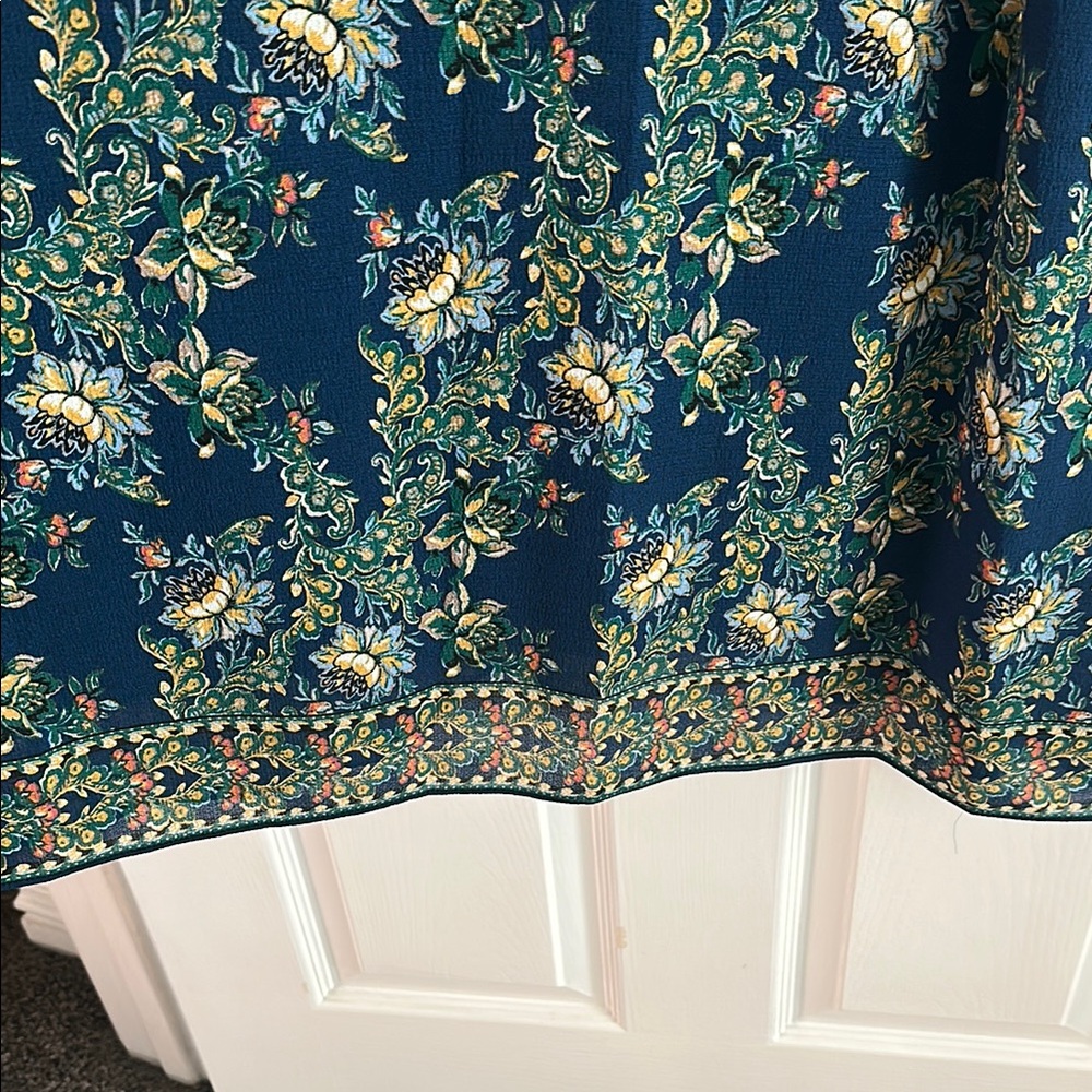 Max Studio Floral Maxi Dress - Blue and Green - Picture 4 of 4